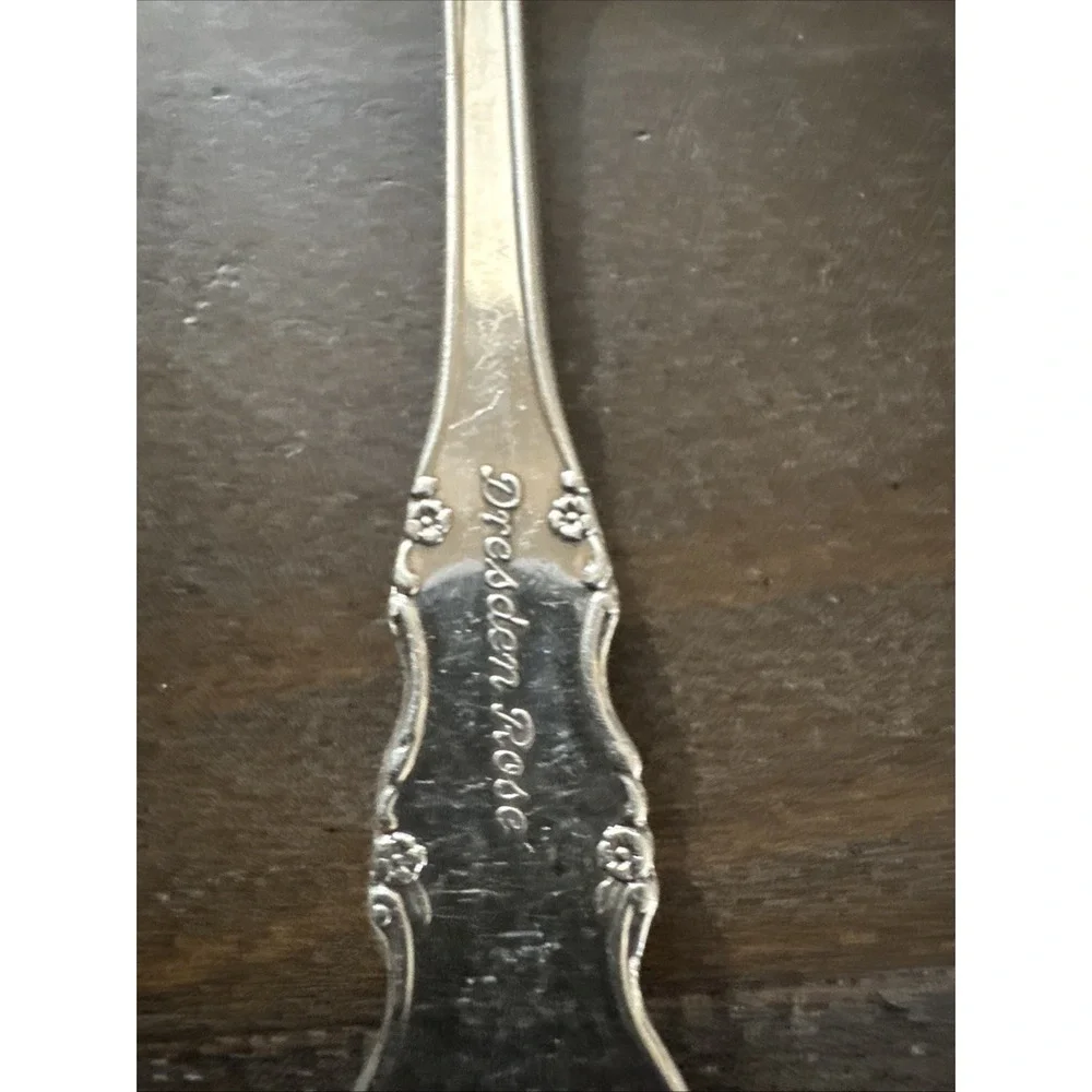 Reed & Barton Silver Plate DRESDEN ROSE Set of 4 TEASPOONS‎ 6